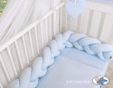 My Sweet Baby Ochraniacz warkocz pleciony do łóżeczka - niebieski
