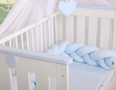 My Sweet Baby Ochraniacz warkocz pleciony do łóżeczka - niebieski