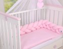 My Sweet Baby Ochraniacz warkocz pleciony do łóżeczka - różowy