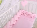 My Sweet Baby Ochraniacz warkocz pleciony do łóżeczka - różowy
