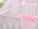 My Sweet Baby Ochraniacz warkocz pleciony do łóżeczka - różowy