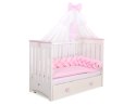 My Sweet Baby Ochraniacz warkocz pleciony do łóżeczka - różowy