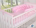 My Sweet Baby Ochraniacz warkocz pleciony do łóżeczka - różowy