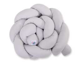 My Sweet Baby Ochraniacz warkocz pleciony do łóżeczka - szare