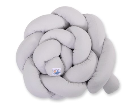 My Sweet Baby Ochraniacz warkocz pleciony do łóżeczka - szare